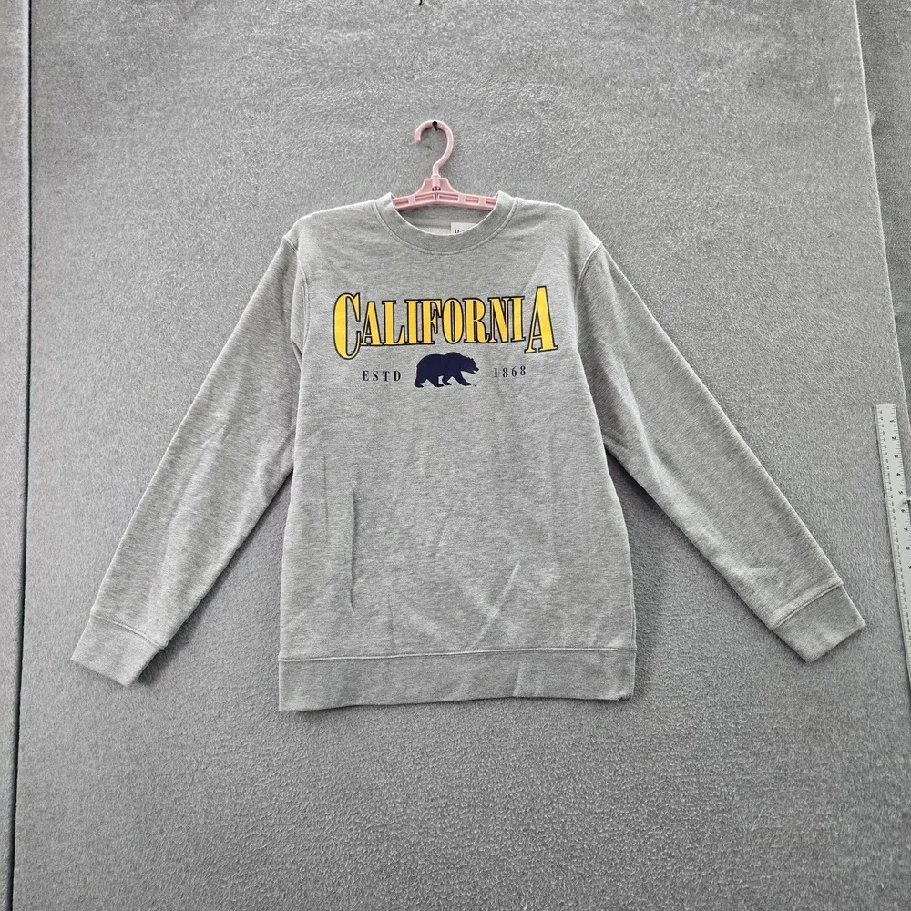 Fanatics Men Sweatshirt‎ M Gray Fleece California Bear Logo Long Sleeve